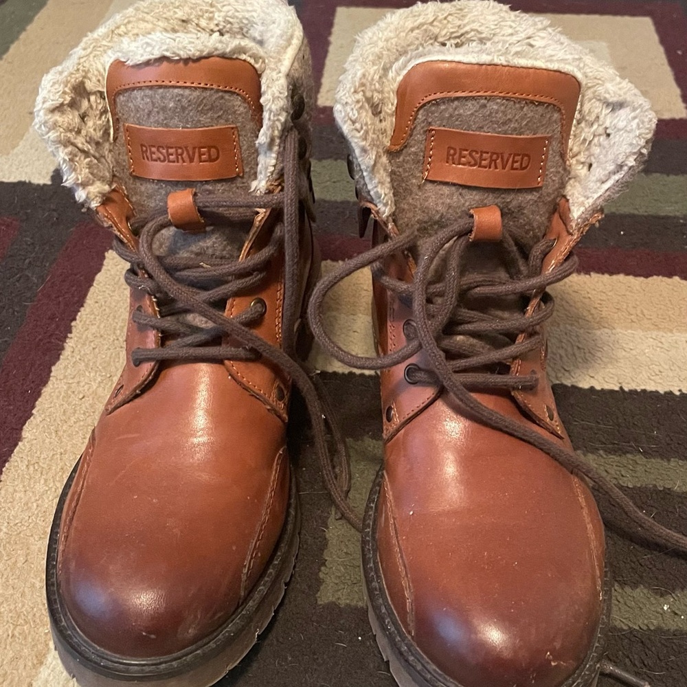 Zara Men's Brown Leather Boots